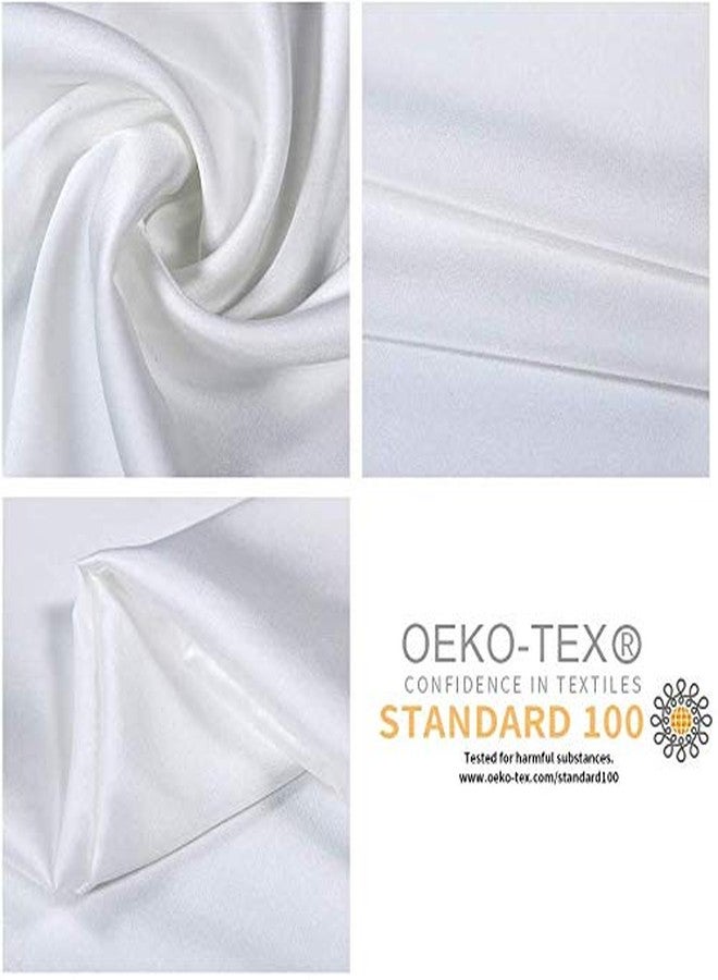 Jocoku 100% Mulberry Silk Pillowcases Set of 2 for Hair and Skin and Super Soft and Breathable Standard Size Nature Silk Pillowcases (Standard, White) - Image 4